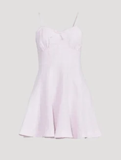 Shai Linen Mini Dress In Gingham Print