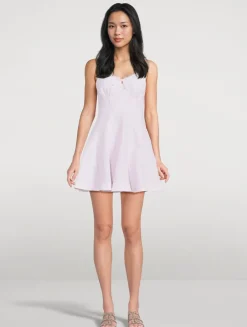 Shai Linen Mini Dress In Gingham Print