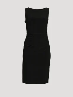 Shirred-Waist Midi Dress