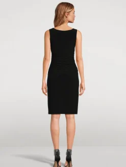 Shirred-Waist Midi Dress