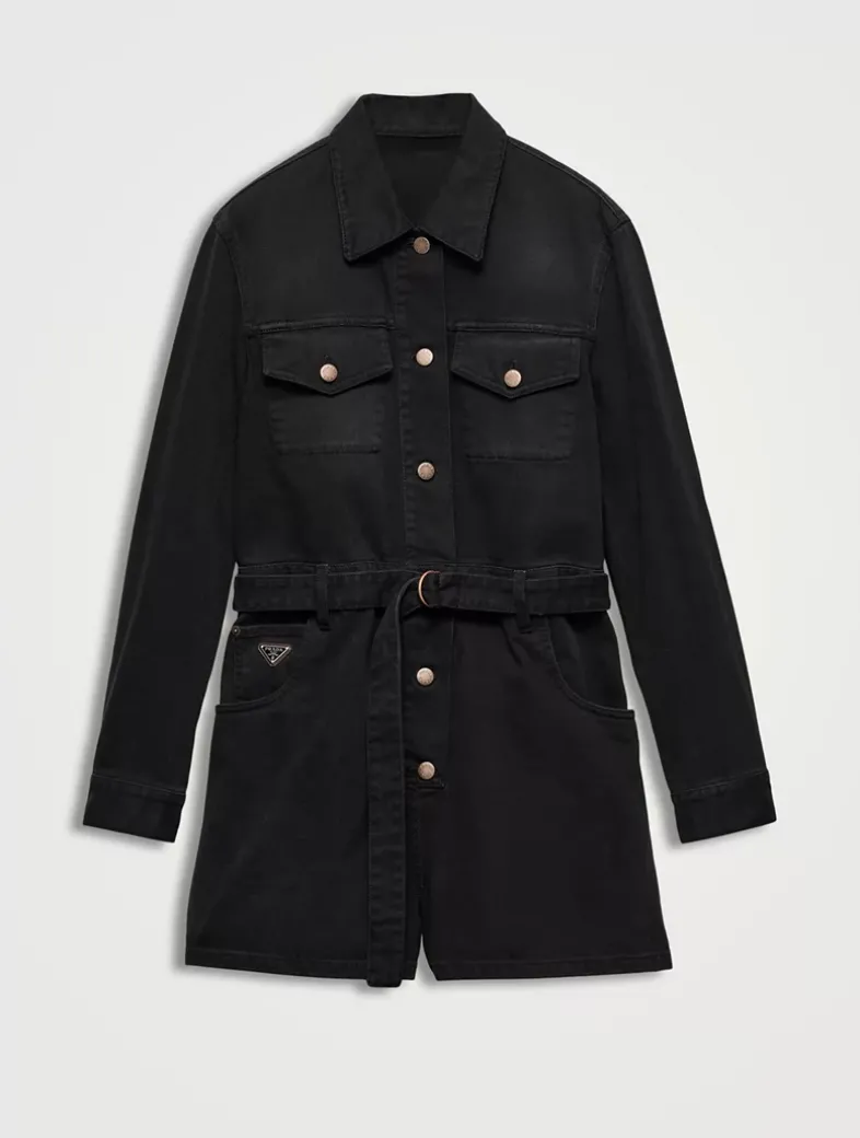 Short Denim Jumpsuit