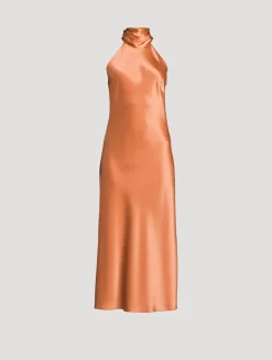 Sienna Satin Halter Dress
