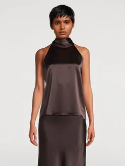 Sienna Satin Halter Top