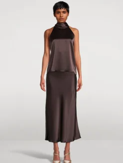 Sienna Satin Halter Top