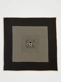 Silk Centre Monogram Scarf