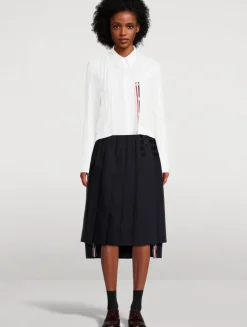 Silk Cotton Cable-Knit Cardigan