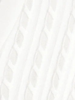 Silk Cotton Cable-Knit Cardigan