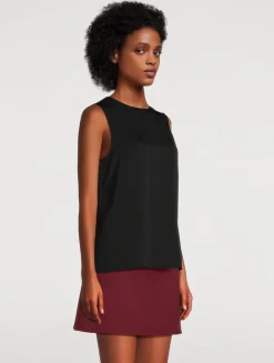 Silk Georgette Sleeveless Top