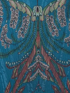 Silk Gown In Floral Paisley Print