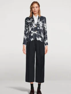 Silk Jacket In Olympic Constellation Print