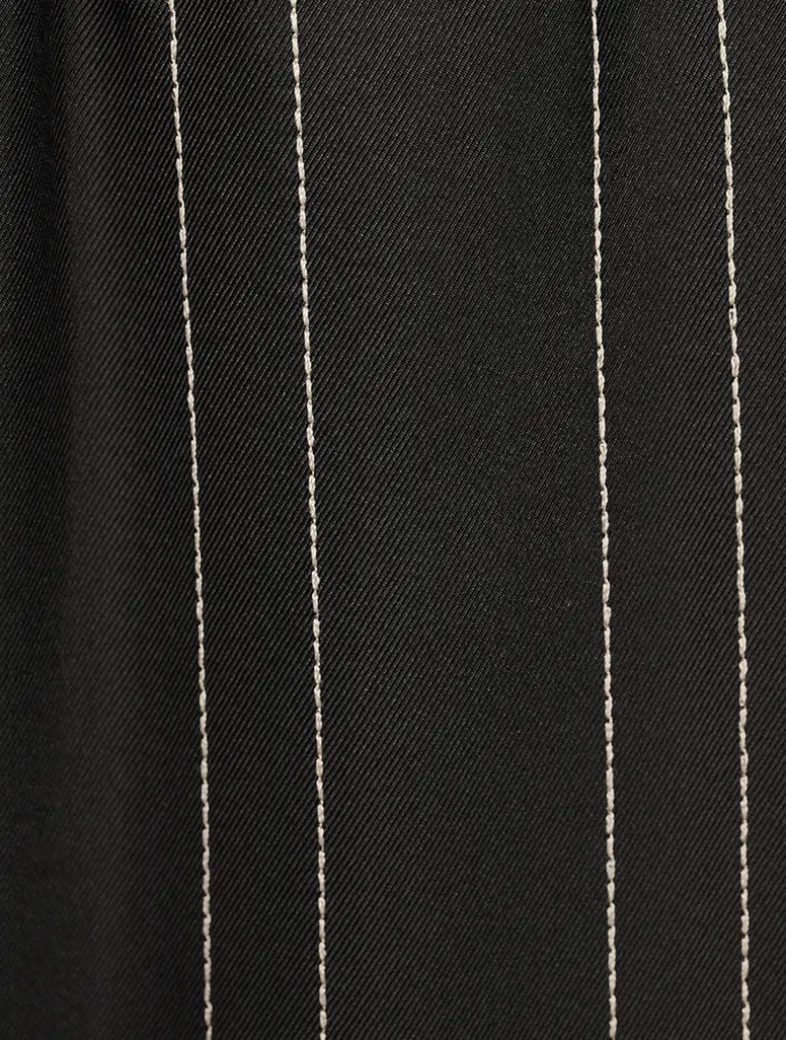 Silk Pajama Pants In Monogram Print