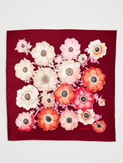 Silk Scarf In Anemone Print