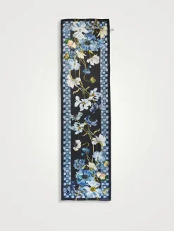 Silk Scarf In Fiori Print