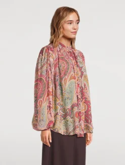 Silk Shirt In Paisley Print