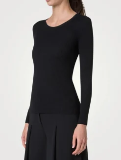 Silk-Cotton Ribbed Long-Sleeve Shirt