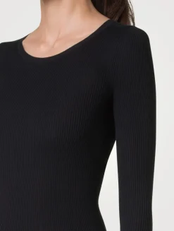 Silk-Cotton Ribbed Long-Sleeve Shirt