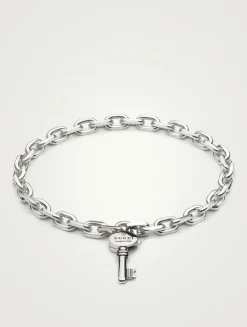 Silver Trademark Bracelet With Key