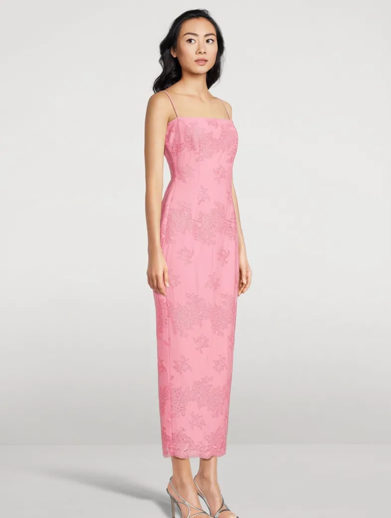 Sinead Laser-Cut Midi Dress