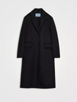 Single-breasted Cashgora Coat