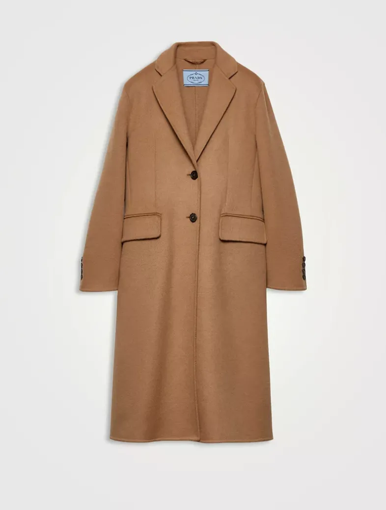 Single-breasted Cashgora Coat