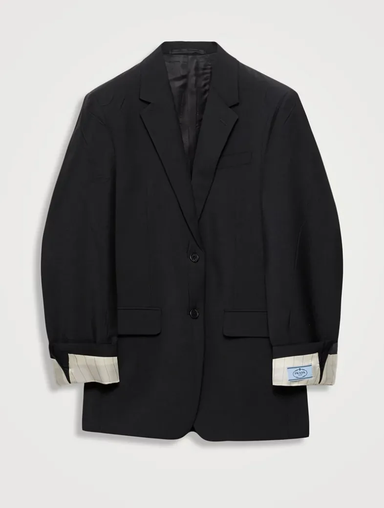 Single-breasted Kid Mohair Jacket