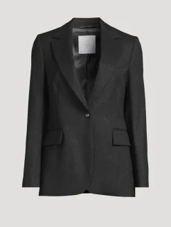 Single-Breasted Lurex Blazer