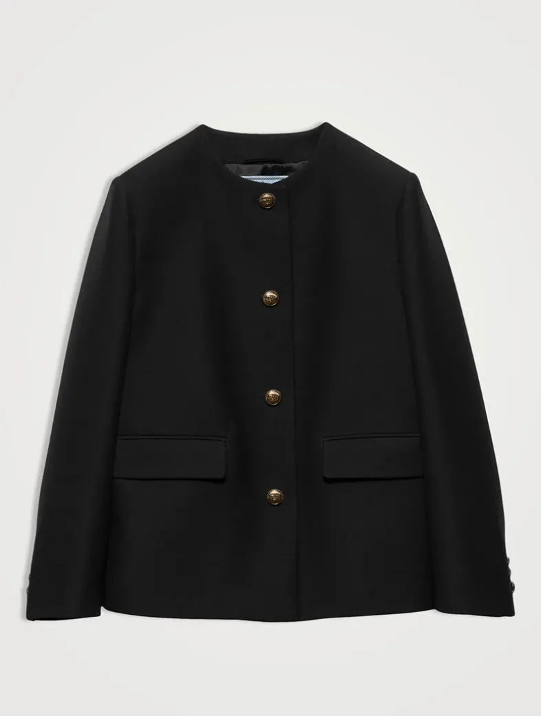 Single-breasted Tricotine Jacket