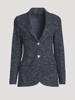 Single-Breasted Unlined Knit Blazer