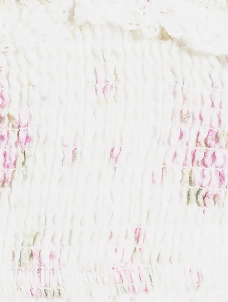 Siona Smocked Mini Dress In Floral Print