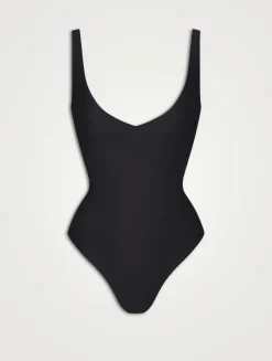 Skims Body Unlined Plunge Thong Bodysuit