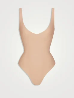 Skims Body Unlined Plunge Thong Bodysuit