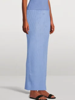 SKIRT 02 Ribbed Column Skirt