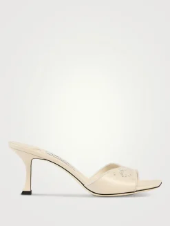 Skye Embroidered Leather Mules