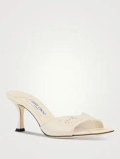 Skye Embroidered Leather Mules