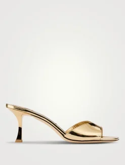Skye Metallic Leather Mules