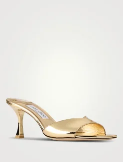 Skye Metallic Leather Mules