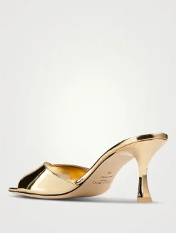 Skye Metallic Leather Mules