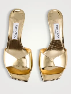 Skye Metallic Leather Mules