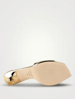 Skye Metallic Leather Mules