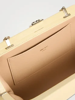 Skylar Leather Frame Clutch