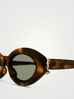 SL M136 Oval YSL Monogram Sunglasses