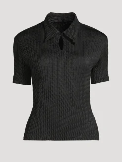 Sleek Pleats Polo Shirt