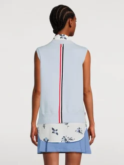 Sleeveless Cardigan With Shirt In Floral Print