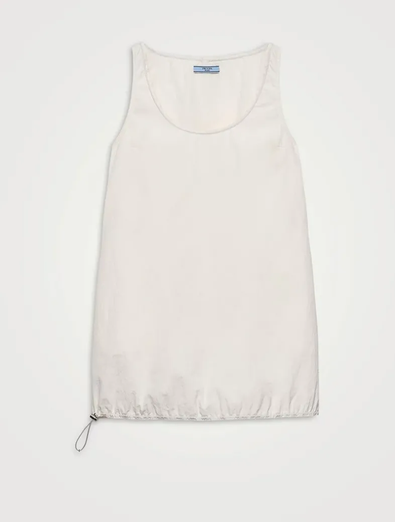 Sleeveless Technical Pongé Mini-dress