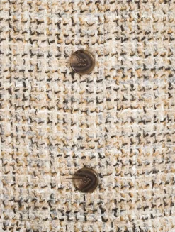 Sleeveless Tweed Shift Dress