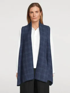 Sleeveless Wool Linen Cardigan