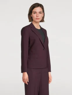 Slim Stretch Wool Blazer