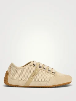 Slim Suede And Mesh Sneakers