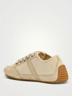 Slim Suede And Mesh Sneakers
