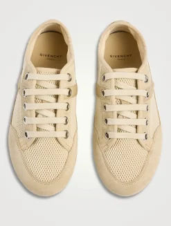 Slim Suede And Mesh Sneakers